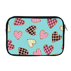 Seamless Pattern With Heart Shaped Cookies With Sugar Icing Apple Macbook Pro 17  Zipper Case