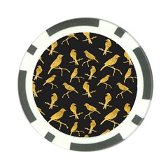 Background With Golden Birds Poker Chip Card Guard (10 Pack) by Vaneshart