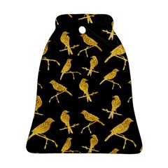 Background With Golden Birds Ornament (bell)