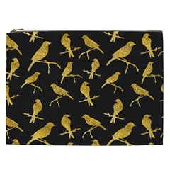 Background With Golden Birds Cosmetic Bag (xxl)