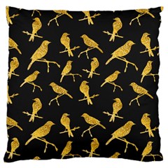 Background With Golden Birds Standard Flano Cushion Case (two Sides)