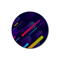 Colorful-abstract-background Rubber Coaster (round)  by Vaneshart