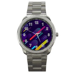 Colorful-abstract-background Sport Metal Watch