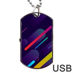 Colorful-abstract-background Dog Tag Usb Flash (two Sides)