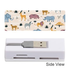 Wild Animals Seamless Pattern Memory Card Reader (stick)