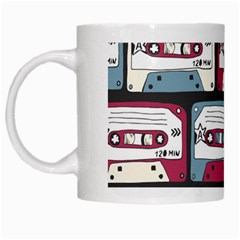 Music Symbols Rock Music Seamless Pattern White Mugs