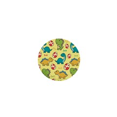 Seamless Pattern With Cute Dinosaurs Character 1  Mini Magnets