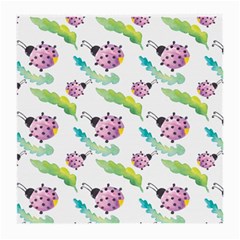 Watercolor Pattern With Lady Bug Medium Glasses Cloth (2 Sides) by Vaneshart