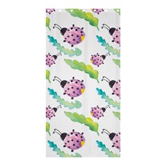 Watercolor Pattern With Lady Bug Shower Curtain 36  X 72  (stall) 