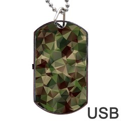 Abstract Vector Military Camouflage Background Dog Tag Usb Flash (one Side)