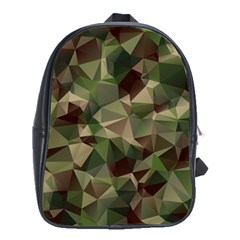 Abstract Vector Military Camouflage Background School Bag (xl)