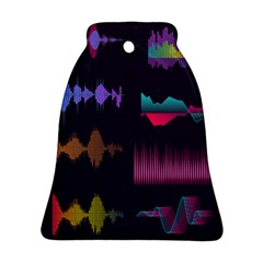 Colorful-sound-wave-set Bell Ornament (two Sides)