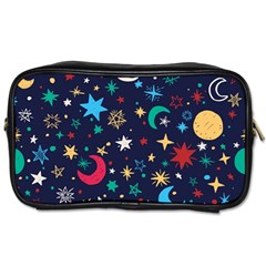 Colorful-background-moons-stars Toiletries Bag (one Side)