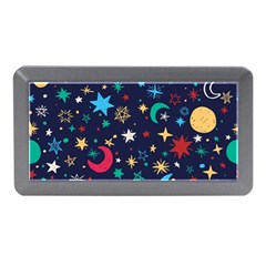 Colorful-background-moons-stars Memory Card Reader (mini)