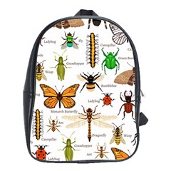 Insects Seamless Pattern School Bag (xl)