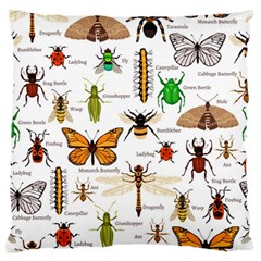 Insects Seamless Pattern Large Flano Cushion Case (two Sides)