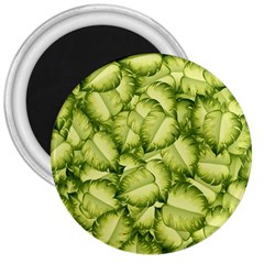 Seamless pattern with green leaves 3  Magnets