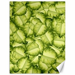 Seamless pattern with green leaves Canvas 12  x 16 