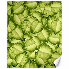 Seamless pattern with green leaves Canvas 16  x 20 