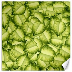 Seamless pattern with green leaves Canvas 20  x 20 