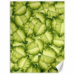 Seamless pattern with green leaves Canvas 36  x 48 