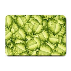 Seamless pattern with green leaves Small Doormat 