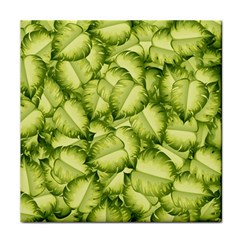 Seamless pattern with green leaves Face Towel