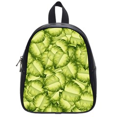 Seamless pattern with green leaves School Bag (Small)