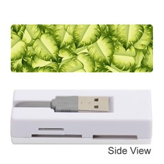 Seamless pattern with green leaves Memory Card Reader (Stick)