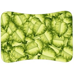 Seamless pattern with green leaves Velour Seat Head Rest Cushion