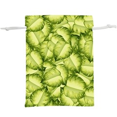 Seamless Pattern With Green Leaves  Lightweight Drawstring Pouch (xl) by Vaneshart