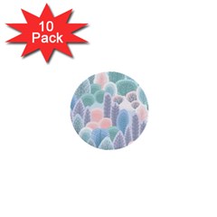 Abstract-seamless-pattern-with-winter-forest-background 1  Mini Buttons (10 Pack) 