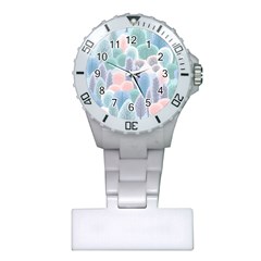 Abstract-seamless-pattern-with-winter-forest-background Plastic Nurses Watch