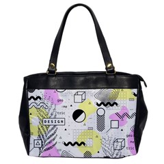 Graphic Design Geometric Background Oversize Office Handbag by Vaneshart