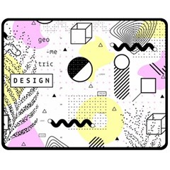 Graphic Design Geometric Background Fleece Blanket (medium)  by Vaneshart