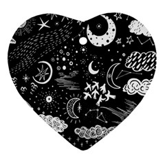 Vector-set-sketch-drawn-with-space Ornament (heart)