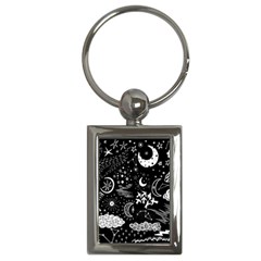 Vector-set-sketch-drawn-with-space Key Chain (rectangle) by Vaneshart