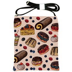 Seamless-pattern-with-sweet-cakes-berries Shoulder Sling Bag