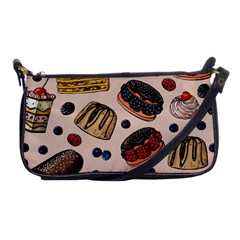 Seamless-pattern-with-sweet-cakes-berries Shoulder Clutch Bag