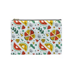 Seamless-hipster-pattern-with-watermelons-mint-geometric-figures Cosmetic Bag (medium)