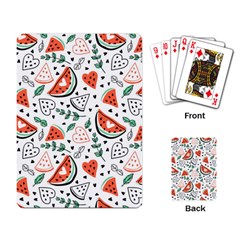 Seamless-vector-pattern-with-watermelons-mint Playing Cards Single Design (rectangle) by Vaneshart