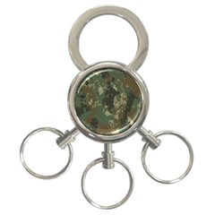 Camouflage-splatters-background 3-ring Key Chain