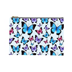 Decorative-festive-trendy-colorful-butterflies-seamless-pattern-vector-illustration Cosmetic Bag (large) by Vaneshart