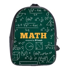 Realistic-math-chalkboard-background School Bag (large) by Vaneshart