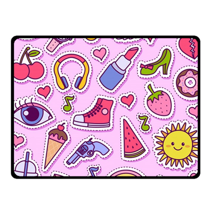 Fashion patch set Fleece Blanket (Small)