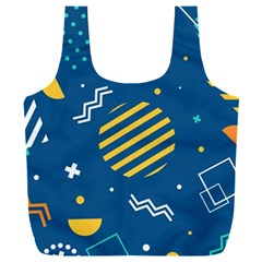 Flat-design-geometric-shapes-background Full Print Recycle Bag (xxl) by Vaneshart