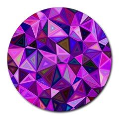 Triangular-shapes-background Round Mousepads