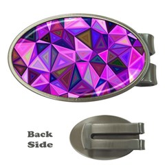 Triangular-shapes-background Money Clips (oval) 