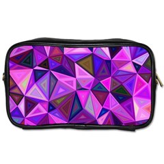 Triangular-shapes-background Toiletries Bag (two Sides)