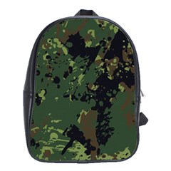 Military Background Grunge School Bag (xl)